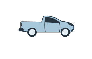 An icon depicting a pickup.