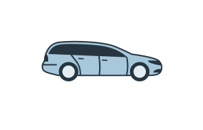 An icon depicting a station wagon.